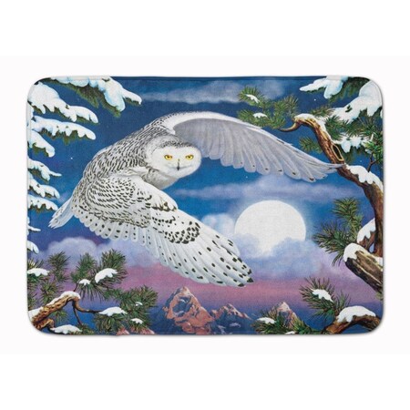 Carolines Treasures 19 x 27 in. Snowy Owl Machine Washable Memory Foam Mat PRS4030RUG